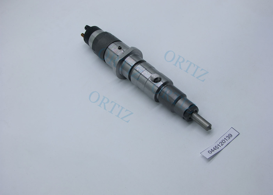 Cylinder Shape BOSCH Common Rail Injector Black / Silver Color 800G 0445120139