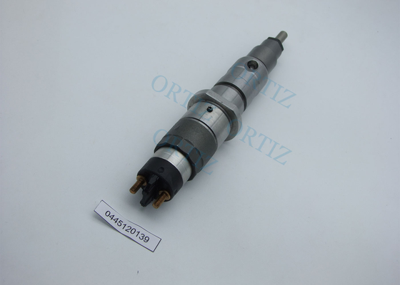 Cylinder Shape BOSCH Common Rail Injector Black / Silver Color 800G 0445120139